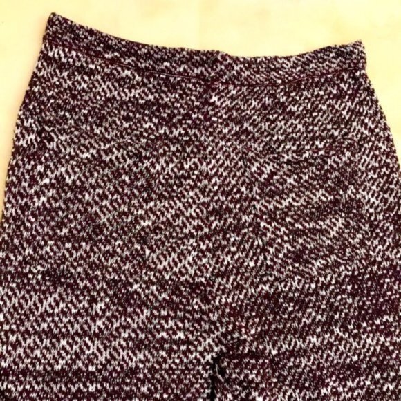 Free People Cozy Knit Deep Red Combo Pants. S - Picture 8 of 9